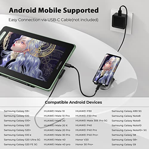 XP-PEN Artist 16 2nd Grafiktablett 15,6 Zoll Pen Display, 1920 x 1080 Pixels Grafik-Display, X3...