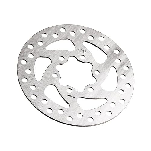VOLOHAS Bremsscheibe aus Edelstahl mit 6 Löchern Scheibenbremse Stück Rotor 120 mm für Kukirin G2 Pro/NIU KQi3/KQi3 MAX/KQi3 PRO/Segway Ninebot F3/G3/ZT3/ZT3 Pro Elektroroller Bremsbeläge/Bremszubehör