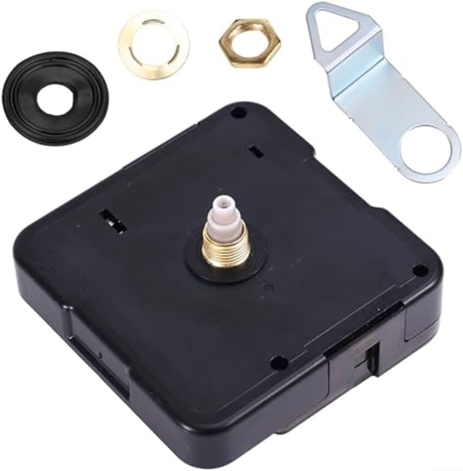 Silent Quartz Clock Movement Replacement Kit with 13 mm Shaft, Mechanism & Rubber Pad DIY Wall Clock Repair and Custom Clock Making Projects