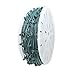 Novelty Lights, Inc. C9-MG12 Christmas Stringer Bulk Reel, Green Wire, 12" Spacing, Intermediate Base (C9/E17), SPT-1 7 Amp Wiring, 1,000' Reel