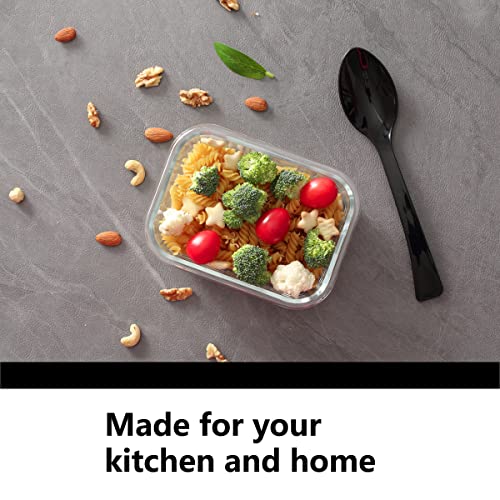 9 Inch Disposable Plastic Spoons, 60 Count Serving Spoons, Heavy Duty Serving Utensils Set, Food Safe Material, Bpa Free, Black #TOP5