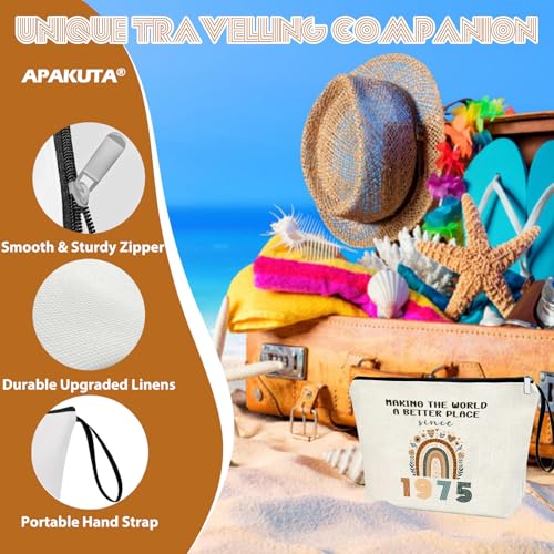 60th Birthday Gift for Women 1965 Year Gifts Idea Makeup Bag 60-Year-Old Decoration Gifts for Grandma Wife Aunt Friend Cosmetic Bag Organizer Zipper Pouch Gift for Retirement Anniversary4