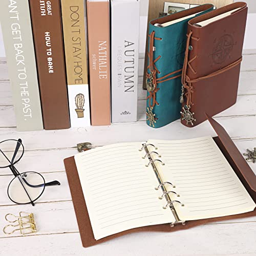 Eoout 2Pcs Leather Writing Journal, Vintage Spiral Refillable Notebook, Travel Journal For Women And Men, 5 X 7.25 Inches, 80 Sheets, 160 Pages #TOP5