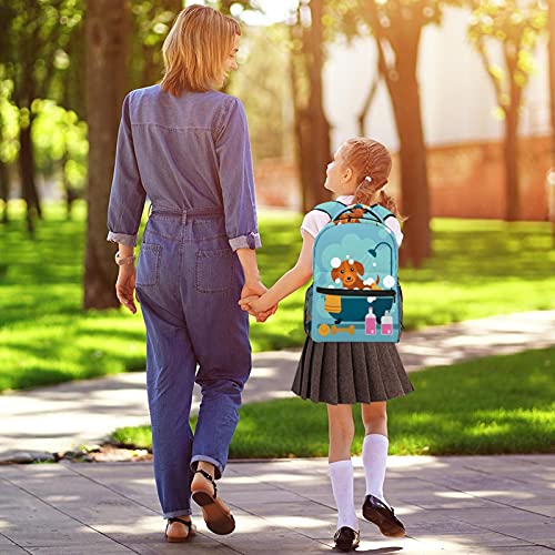 Sac à dos école tigre vert motif élégant imprimé multicolore - 5