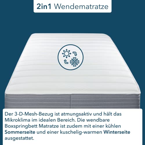 Boxspringmatratze Ortho-Relax 140×200 cm für optimalen Schlafkomfort