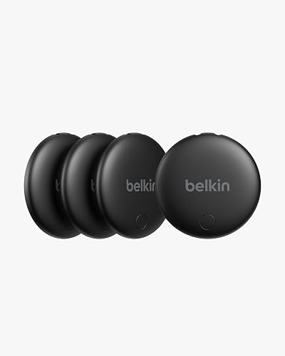 Belkin SureFind Spot Tracker, 4 Pack, Apple Find My & Google's Find Hub