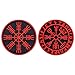 Viking Vegvisir Compass 2pc Bundle Set Patch- Hook Fastener Backing B326
