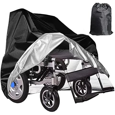 Wheelchair Cover,Electric Wheelchair Cover,Wheelchair Cover for Storage,Waterproof Mobility Scooter Cover, Outdoor Protector from Dust Dirt Snow Rain Sun Rays,Rolling Walker Cover (Large Size) Cover