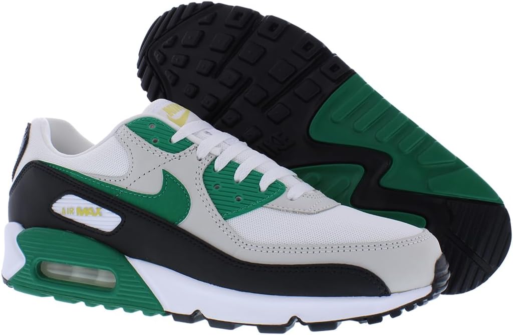 Nike Air Max 90 Men's Shoes (FB9658-102,White/Black/Malachite) Size 8