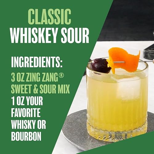 Zing Zang Sweet and Sour Mix, Amazing Non-Alcoholic Cocktail Mixer, 32 Fl Oz Bottle (Pack of 1)
