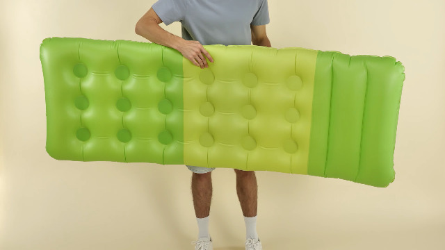 Intex Matelas Gonflable Fashion Lounge - 188 X 71 Cm Avec Oreiller Intégré - 2 Chambres à Air - Couleur Aléatoire (Vert, Orange Ou Rose)