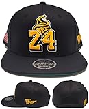 Los Angeles Legend Basic New Kobe 24 Mamba Black Gold Era Snapback Hat Cap