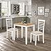 Ledbury Petite table de salle à manger/cuisine en bois massif avec 2 chaises en finition chêne laqué blanc