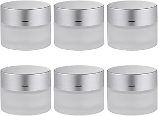 Beavorty Juego de tarros de crema de vidrio e...