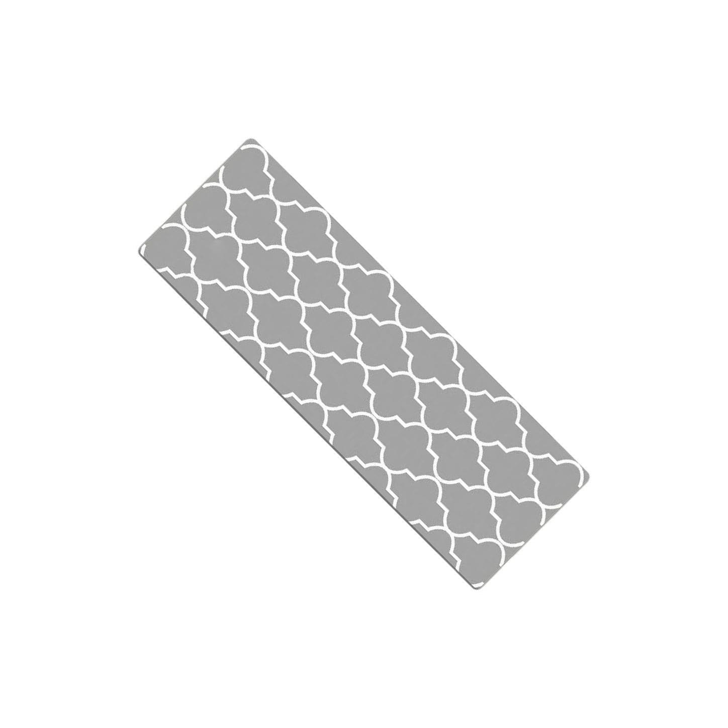 Alfombra de cocina acolchada gris 150x45cm ideal para preparar recetas sin fatiga en el hogar