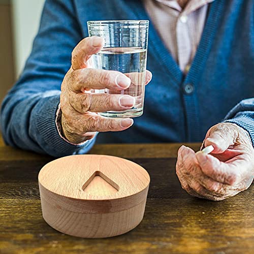 Wooden Pill Dispenser, Medicine Organizer Wood Daily Weekly Vitamin Medicine Pill Organizer Case Box Travel Pill Organizer And Pill Holder With Magnetic Closure And Compartment #TOP6