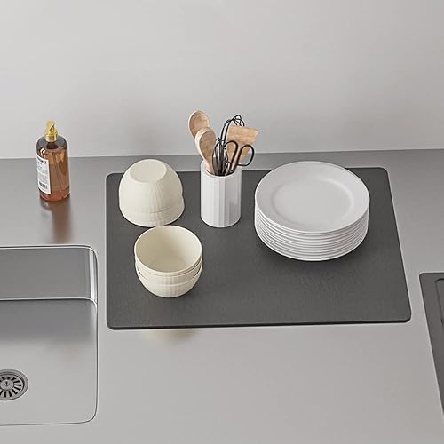 Miniatura 5 de Tapete de café para encimeras, tapete absorbente para barra de café para encimera de cocina, tapete de secado de platos de café, tapetes para