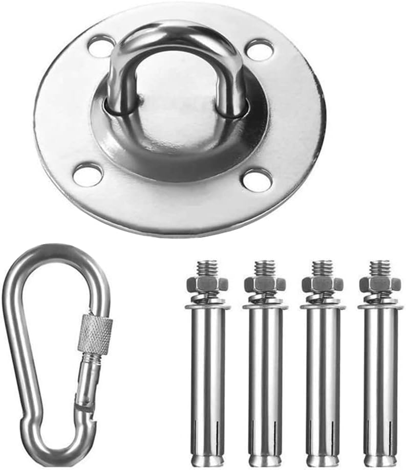 Hammock Hooks Hanging Kit Stainless Steel Heavy Duty Swing Hanger 771lb Capacity Suitable for Hanging Swing, Hammock, Cave and Seat(Black and Silver)
