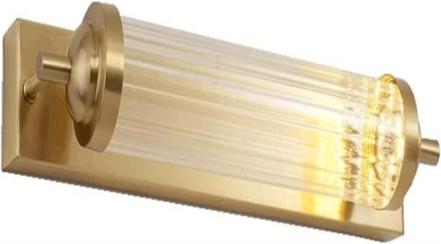 ASerZenith Bathroom Vanity Light All Copper Indoor Wall Sconce Glass Shade 1 Light Wall Light 3000K Led Wall Mount Light Fixtures,Chandelier Lamps,40Cm