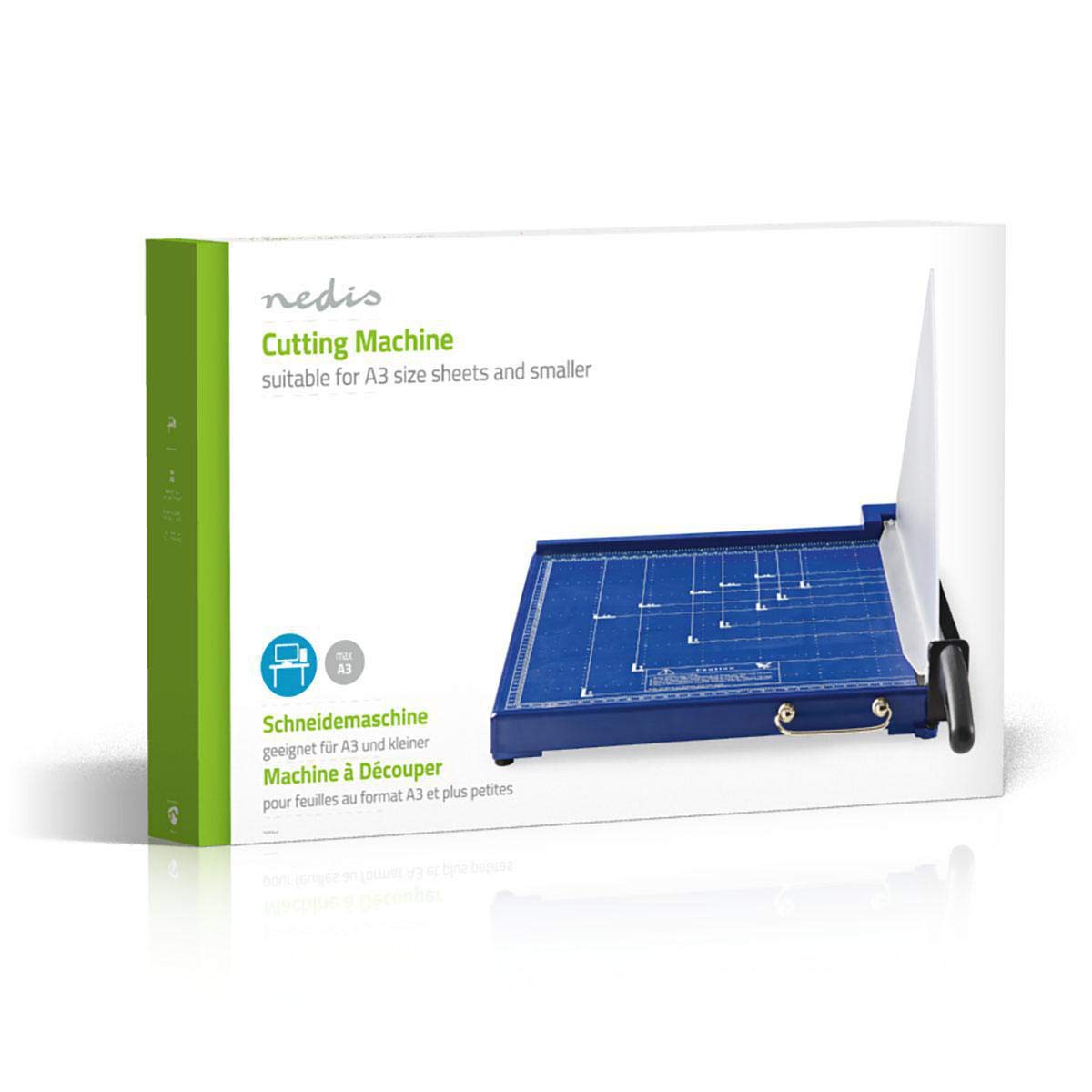 Nedis PACU110A3 Taglierina a ghigliottina resistente Prestazioni di taglio fino a 20 fogli, lunghezza di taglio 43,2 cm A3/A4, strumento manuale per scrapbooking con protezione di sicurezza e morsetto