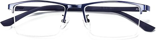 Miniatura 1 de Business - Lentes de lectura para hombre, con bloqueo de luz azul, medio marco, para computadora, anteojos rectangulares para mujer
