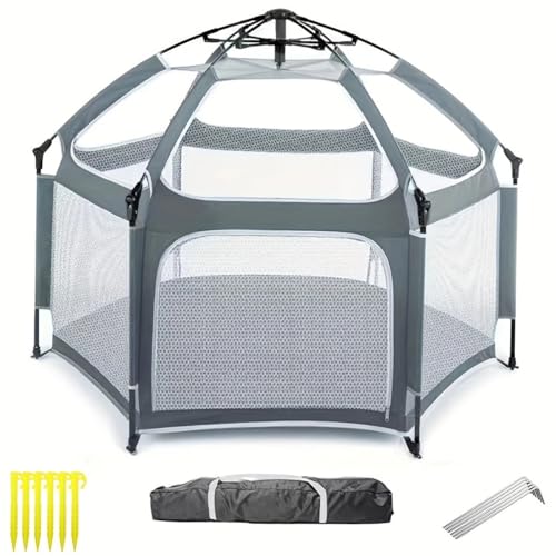 La Mejor Selección de Doseles que puedes comprar esta semana. 49 Parques de Juegos para Bebés, Parque Infantil con Dosel -Parque de Juegos para Bebés y niños Pequeños para Interior y Exterior - Portátil Tienda de Campaña para Playa para...