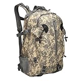 ROBUSTER UND WASSERABWEISENDER TAKTISCHER RUCKSACK: Die taktische Tasche verfügt über ein extrem robustes Außenmaterial und besteht aus 800D Oxford-Gewebe für langlebige Leistung. Das Außenmaterial ist robust und wasserabweisend und mit verstärkten Nylonfäden vernäht.