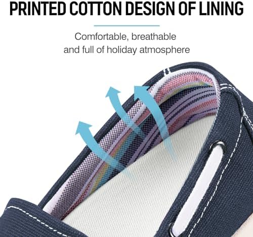 Womens Slip On Shoes - Casual Boat Loafers Shoes for Women with Arch Support - Plantar Fasciitis Canvas Sneakers for Daily Walking - Image 7