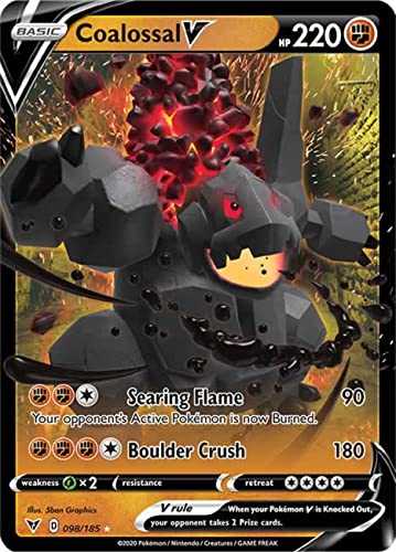 Coalossal V 098/185 Ultra Rare Pokemon Card (SWSH04 Vivid Voltage