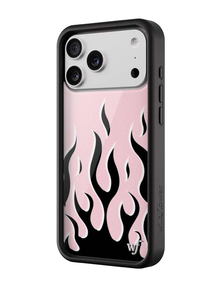 Image of Wildflower Cases - iPhone 17 Pro Max Compatible - Flames | Pink & Black