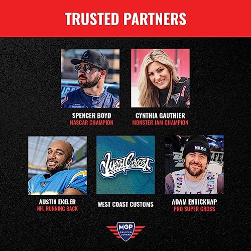 Mgp Caliper Covers - Brake Caliper Covers 2015-2020 Ford F-150 (Electric Rear Brake) 2018-2020 Ford Expedition - Front And Rear Set - F150 Logo - Red #TOP7