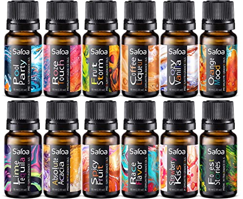 12 Essential Oil Blends Set for Diffuser, Premium Candle & Soap Making Fragrance Oils, Unique Essentials Oil Scents for Home & DIY Crafts, Candle Making Supplies Pure Aromatherapy Oils for Humidifiers