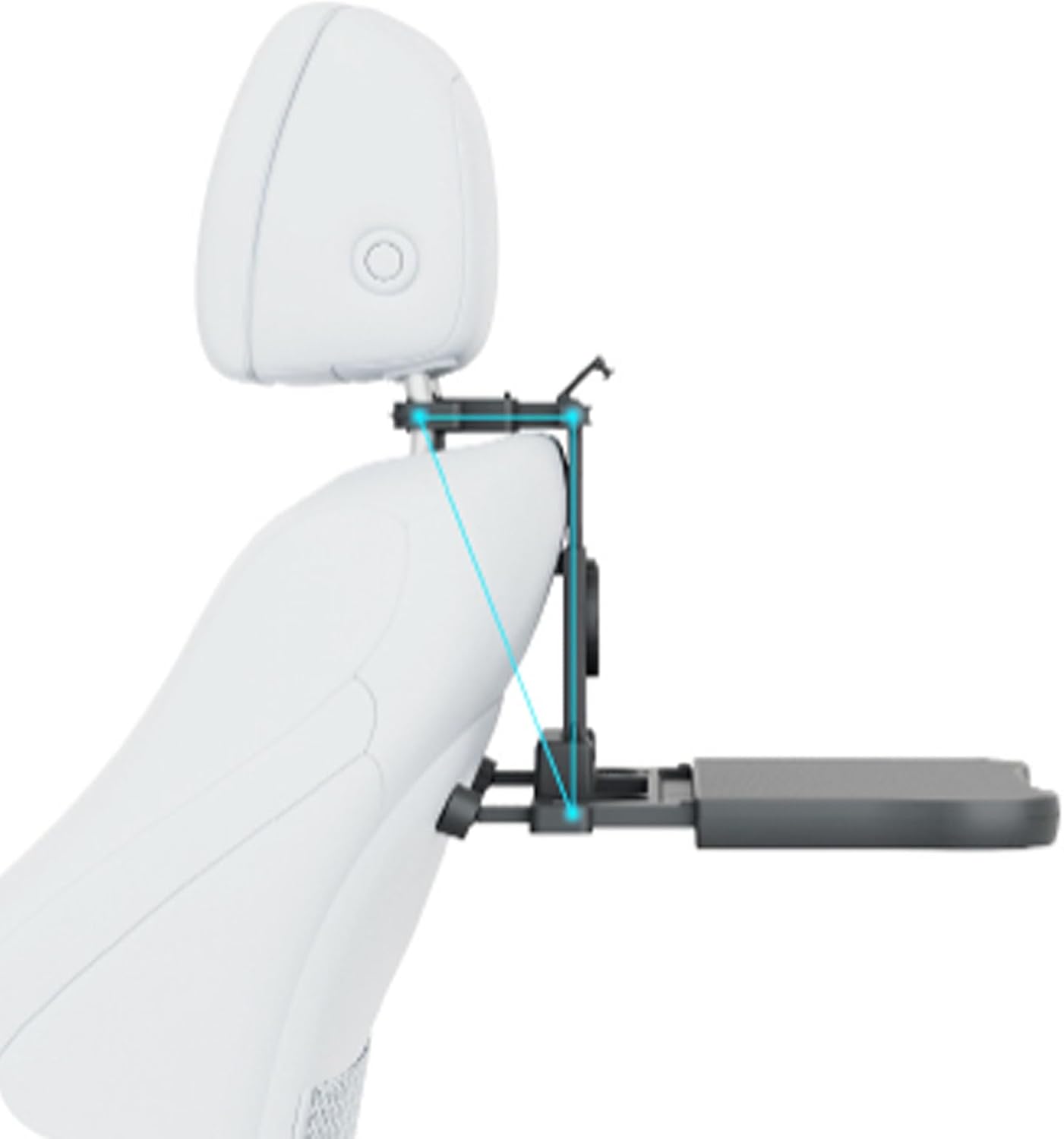 Ejoyous Car Back Seat Tray Table, Foldable Auto Backseat Food Tray Desk for Rear Passenger Road Trip Eating Working Writing, Adjustable Travel Tray with Phone Drink Holder for Laptop