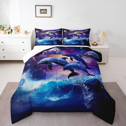 Housse de couette microfibre douce dauphin pour literie enfant - 7