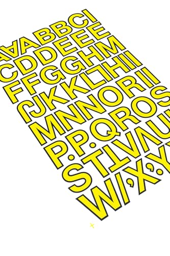 (シャシャン)XIAXIN 防水 PVC製 アルファベット ステッカー セット 耐候 耐水 ローマ字 キャラクター 表札 スーツケース ネームプレート ロッカー 屋内外 兼用 TS-114YB-2 (1点, イエローXブラック)