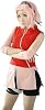 Women's Haruno Sakura Cosplay Costume Skirt with Headband