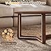 Giantex Oval Coffee Table, 46'' Wood Center Table with Thickened Top & Solid Rubber Wood Frame, Low Profile Cocktail Accent Table, Mid Century Modern Living Room Table, Walnut