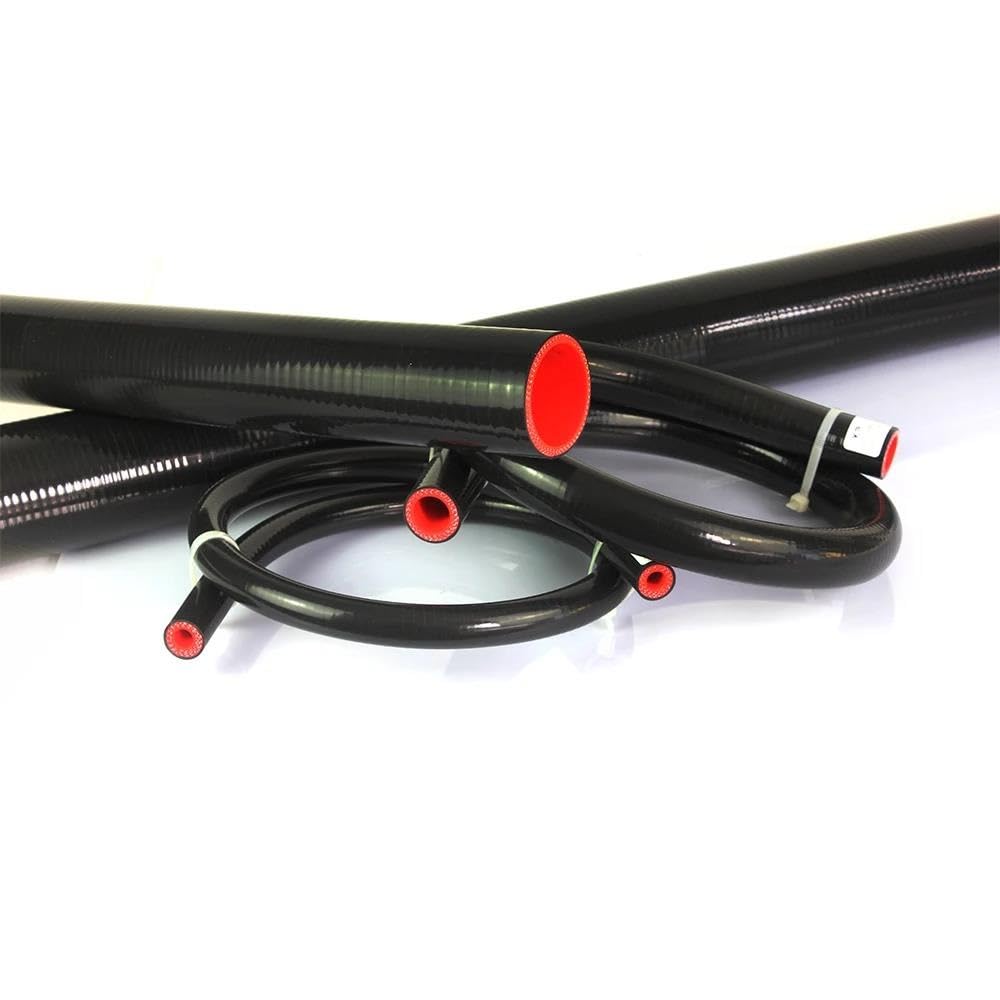 Tubo Entrada Aire Coche ID 6 8 10 Mm 1 Metro Manguera Refrigerante Silicona Manguera Tubo Vacío Para Tubería Sobrealimentador Negro Manguera Admisión Aire(ID-10MM)