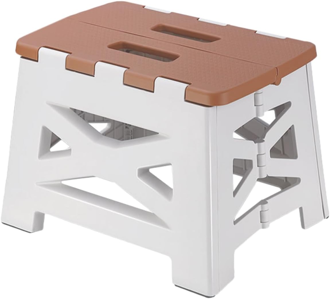 Portable Foldable Stool Chair Small Plastic Camp Stool for Adults, Lightweight Camping Foot Rest Seat for Hiking, Fishing, Gardening, Outdoor Activities