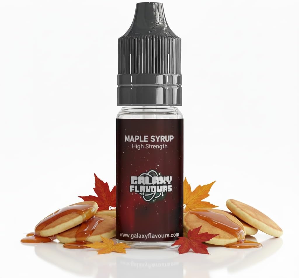 Maple Syrup Food Flavouring Drops 10ml - Premium Breakfast Extract for Professional Baking & Luxury Pancake Creation - High Strength Food Grade Concentrate by GALAXY FOOD FLAVOURS
