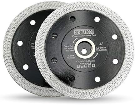 DT-DIATOOL Diamond Saw Blade 10 Inch / 250mm Cutting Disc with X Mesh Turbo for Porcelain Tile Marble Ceramic Granite