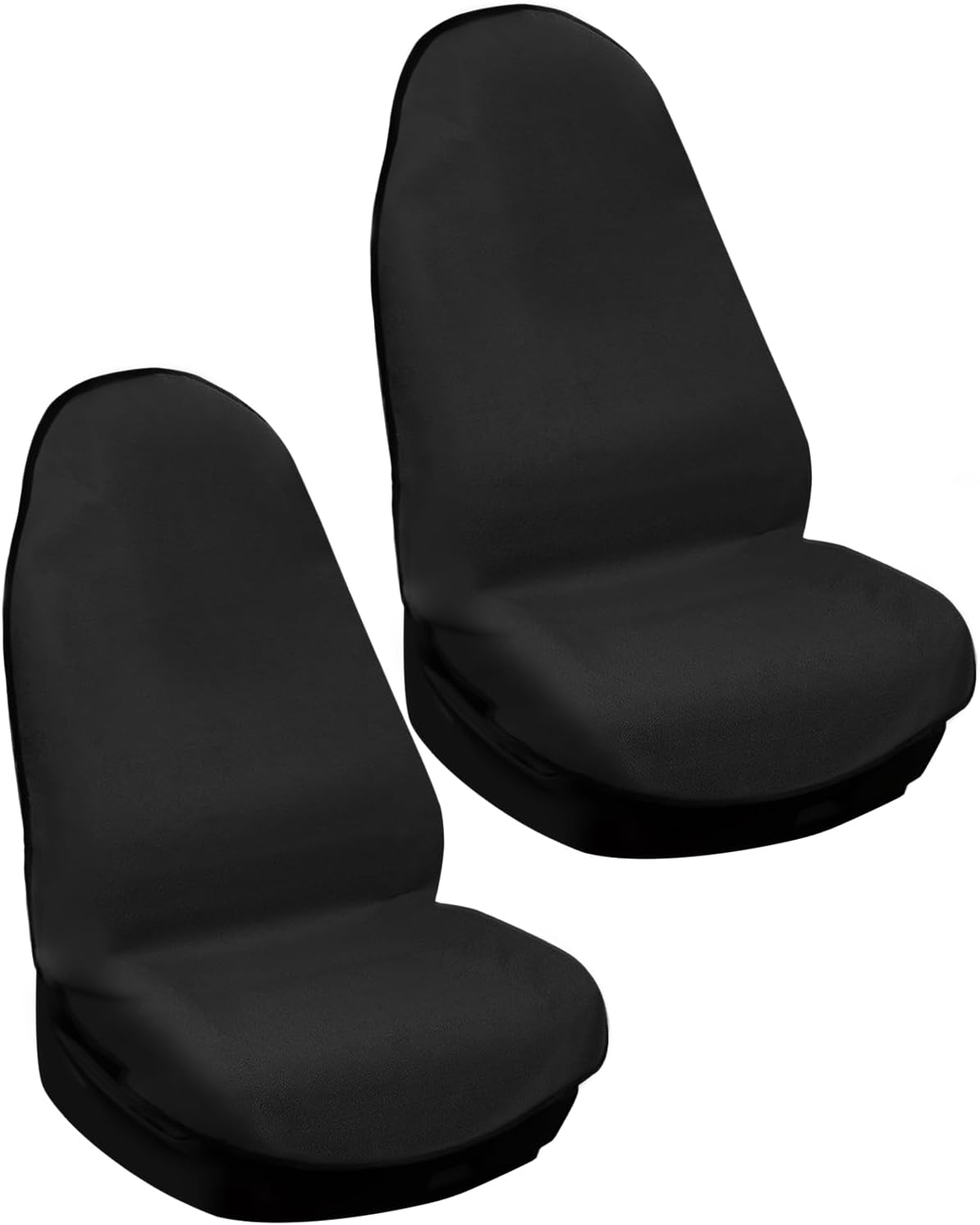 BELINOUS Waterproof Towel Car Seat Cover After Gym, Universal Front Seats Car Seat Towel Fit for Post Workout & Swim, Non-Slip Sweat Towel Seat Covers for Car, SUV & Truck (Black, 2 Pack)