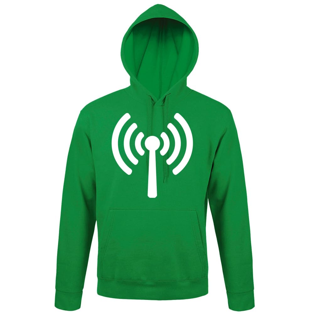 Felpa con cappuccio da uomo, verde, XXXL