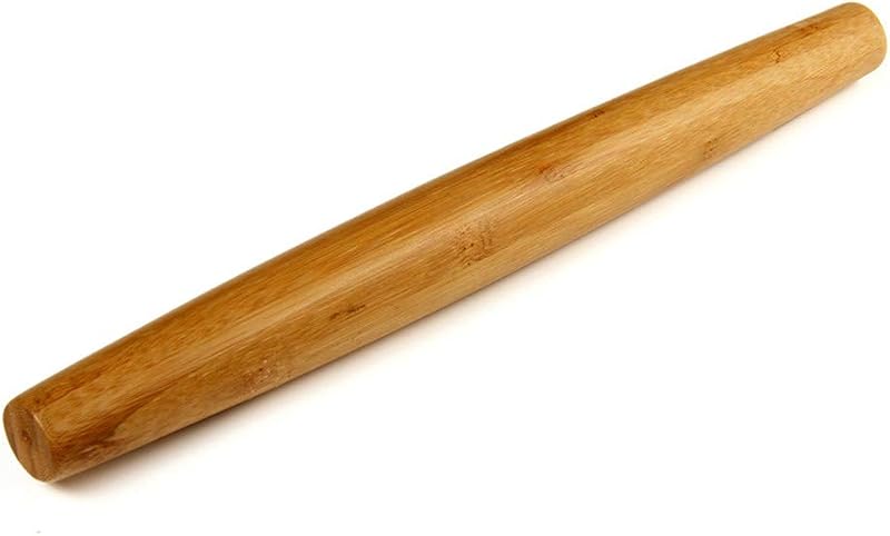 Rodillos de amasar franceses clásicos, rodillo de madera de bambú para hornear galletas de pastel de masa de Pizza, 13 pulgadas