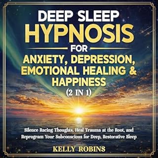 Deep Sleep Hypnosis for Anxiety, Depression, Emotional Healing & Happiness, 2 In 1 cover art