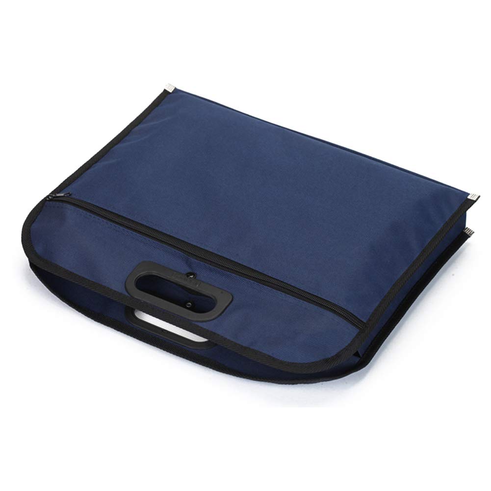 Borsa portadocumenti A4 blu con maniglia e chiusura lampo