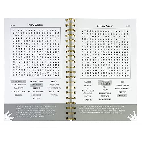 Smithsonian Word Search Inspiring Women Who Shaped American History - Spiral-Bound Puzzle Multi-Level Word Search Book For Adults Including More Than 200 Puzzles (Brain Busters) #TOP1