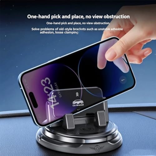 Support téléphone voiture rotatif 360 pour camion et auto avec tapis antidérapant
