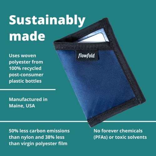 Flowfold RFID-Blocking Wallet Card Holder Wallet Recycled Material Minimalist Wallet - Durable Slim Front Pocket Wallets Made in USA4