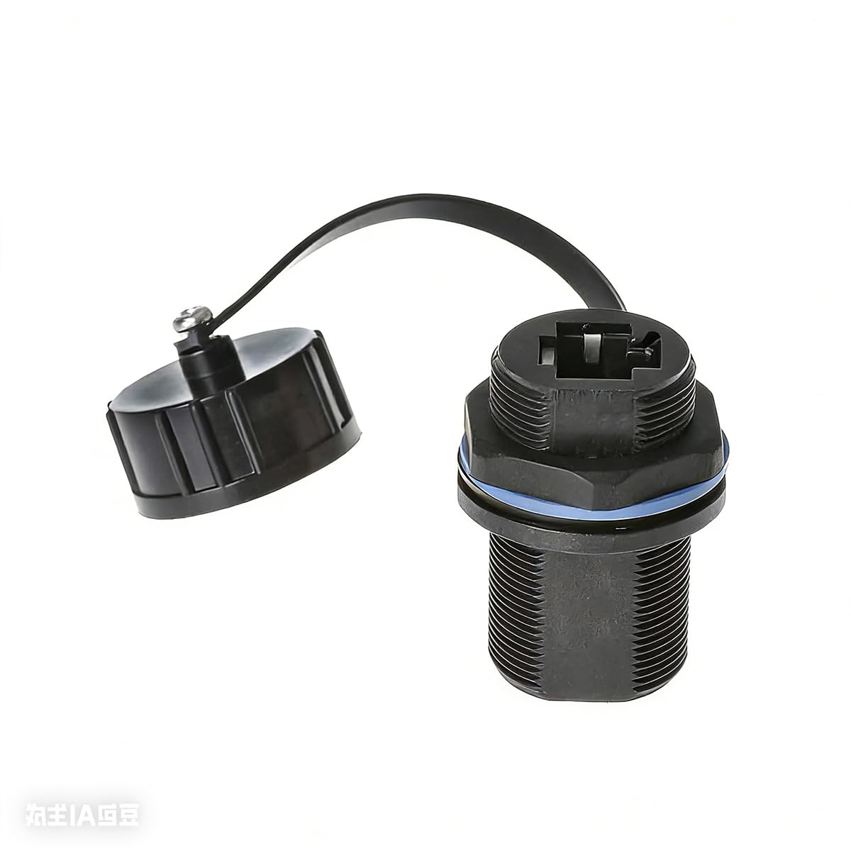 Lot de 5 Prises blindées RJ45 Cat5/5e/6 8P8C Ethernet LAN, couplage extérieur RJ45 avec Capuchon étanche/Anti-poussière